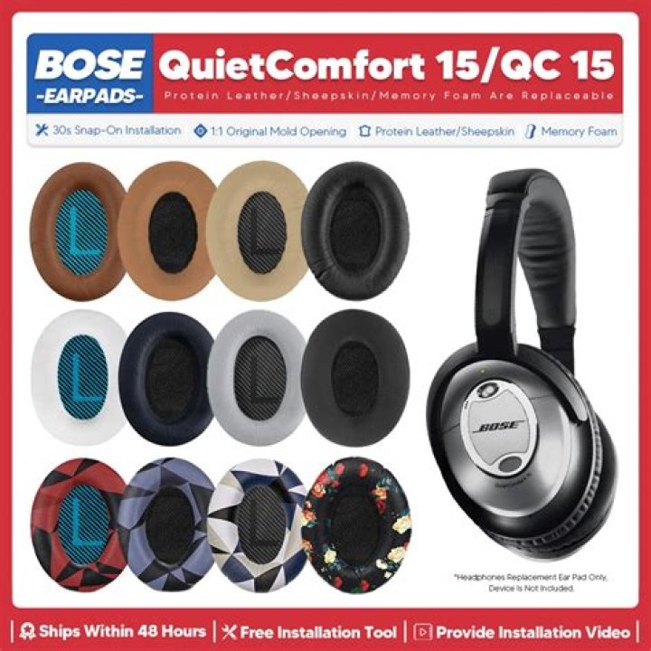 Can Bose QC15 cushions be replaced?