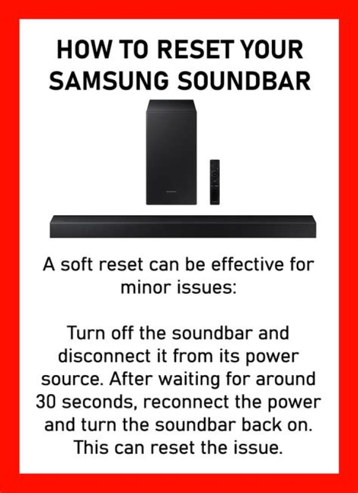Can I reset my Samsung soundbar?