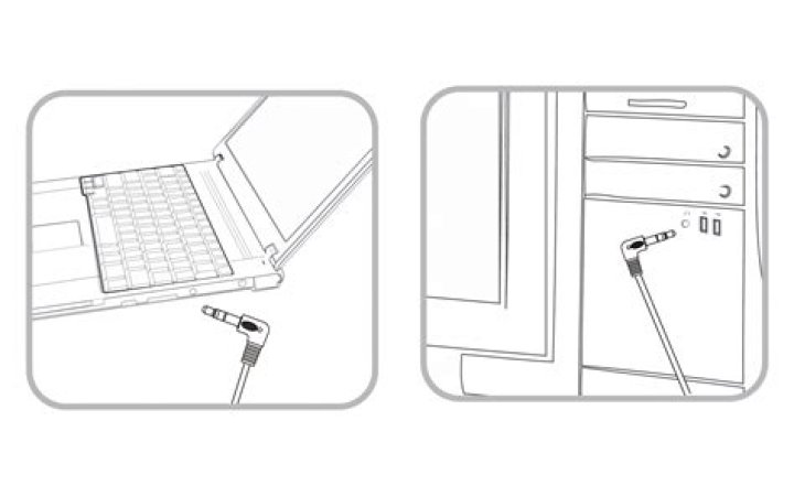 How do I connect external speakers to my external device?