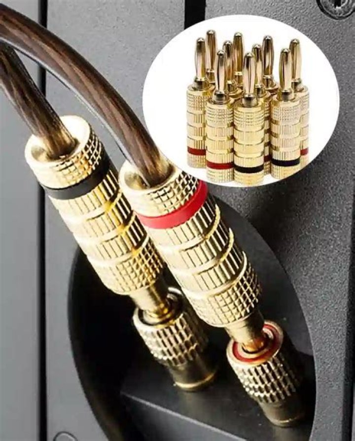 How do I connect my banana plugs to my receiver?