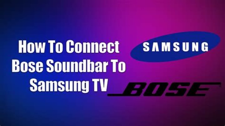 How do I connect my Bose surround sound to my Samsung TV?