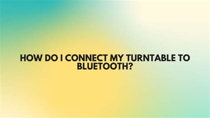 How do I connect my Bose to my turntable?