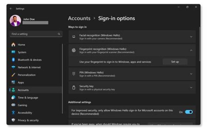 How do I enable face recognition on my HP laptop?