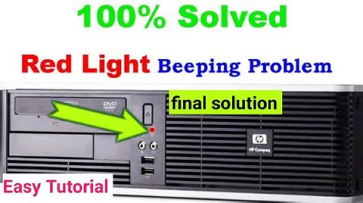 How do I fix a blinking red light on my CPU?