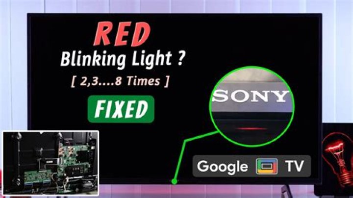 How do I fix the red blinking light on my TV?