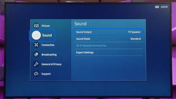 How do I get audio output on my Samsung TV?