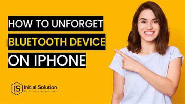 How do I get my iPhone to Unforget a Bluetooth device?