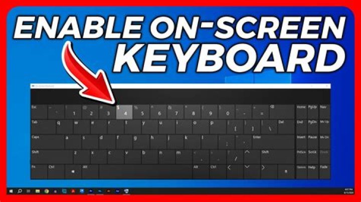 How do I get the onscreen keyboard when my keyboard is not working?