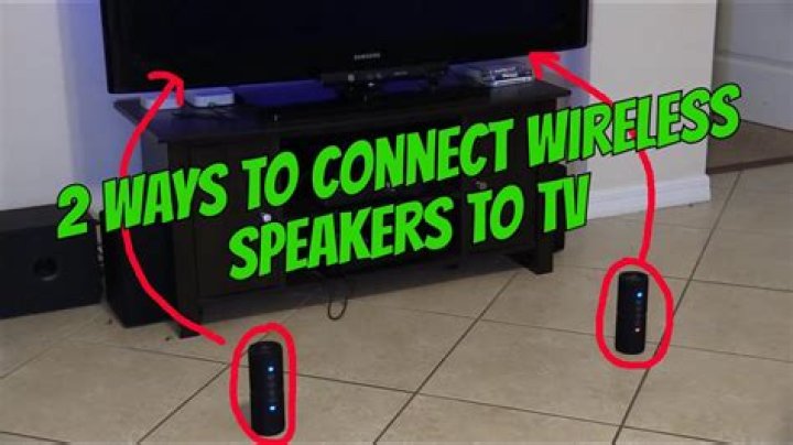 How do I hook up wireless speakers to my TV?