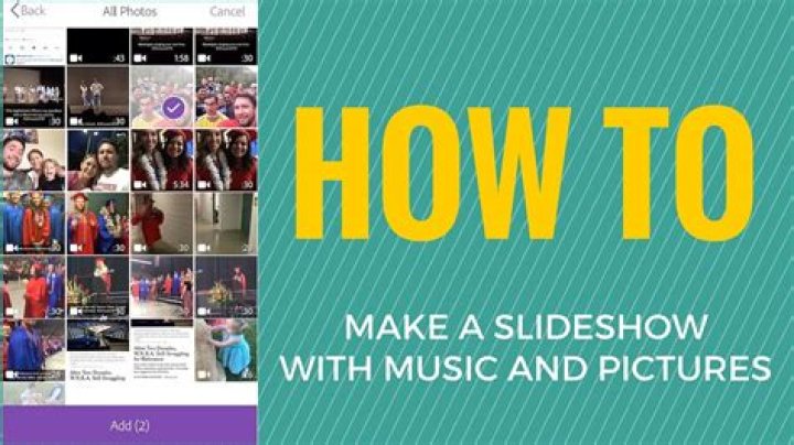 How do I make a slideshow with music and pictures?