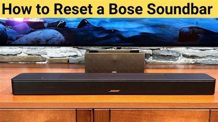 How do I reset my Bose Soundbar?