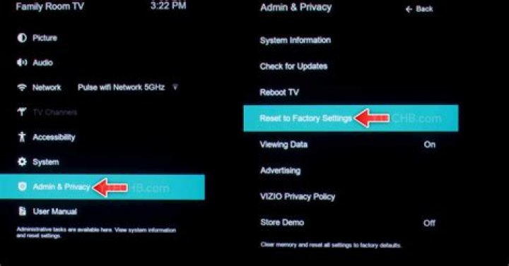 How do I reset my Vizio Blu-Ray player?