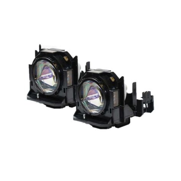 How do I reset the lamp time on my Panasonic projector?