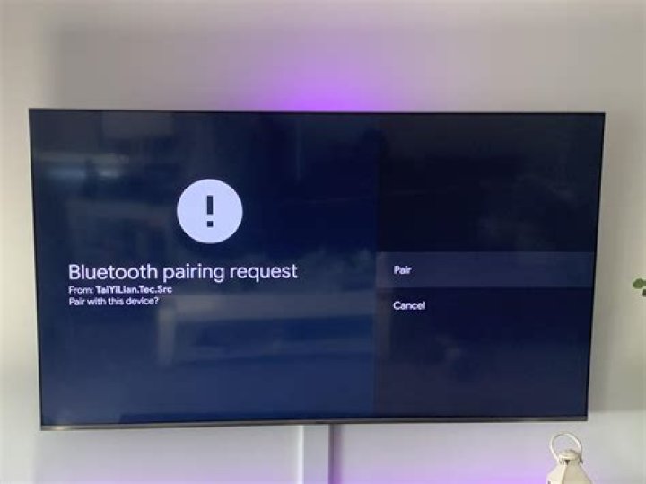 How do I stop the Bluetooth pairing request on my TV?