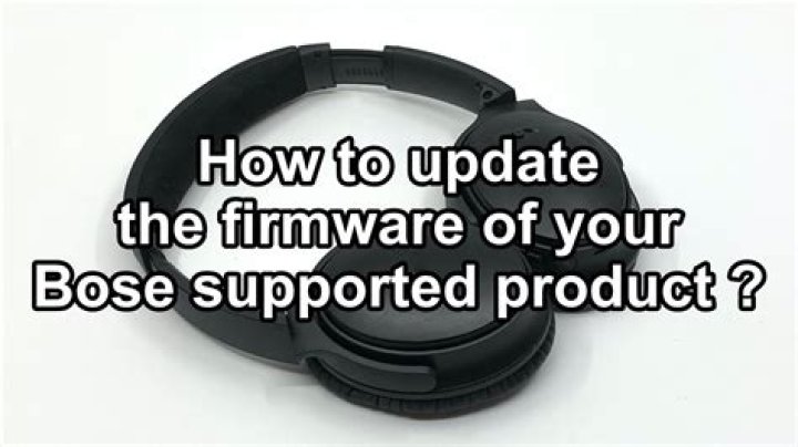 How do I update Bose firmware?