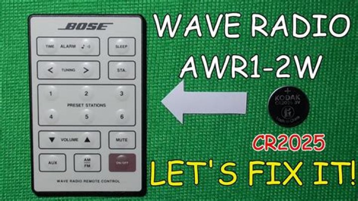 How do you change the battery in a Bose Wave Radio remote?
