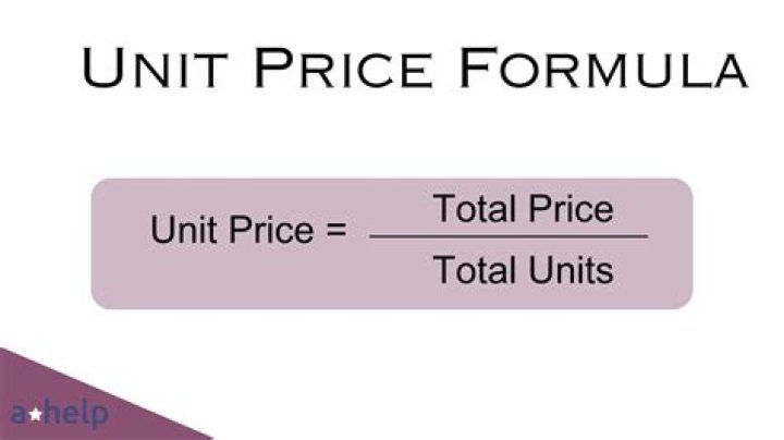 How do you find out unit price?