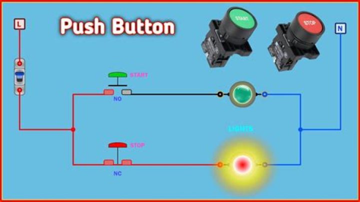How does a push button in a circuit work?
