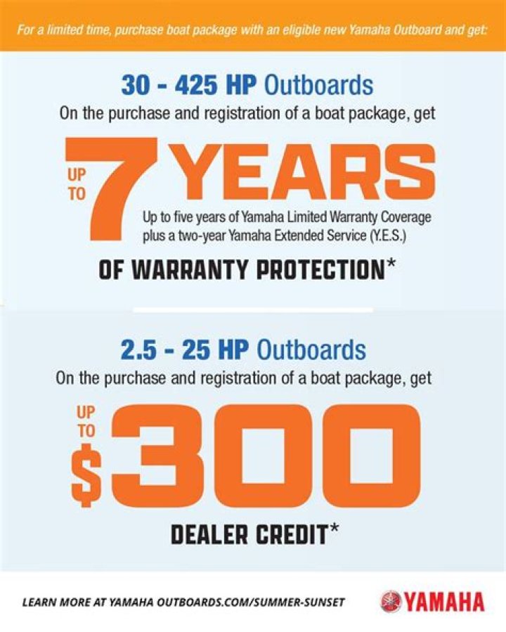 How long is Yamaha outboard warranty?
