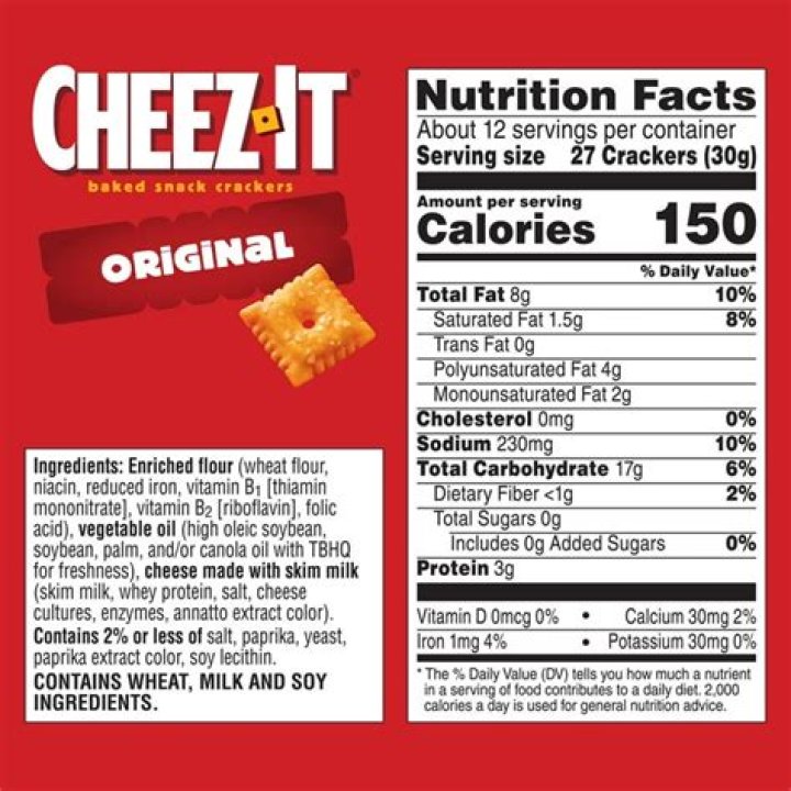 How many calories are in one Cheez it?
