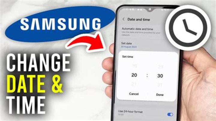 How to change the time on my Samsung phone?
