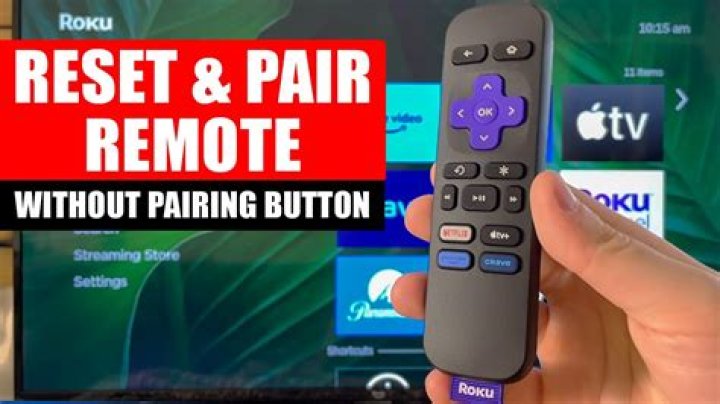 How to reset the remote control on a TV?