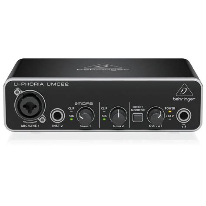 Is the Behringer U-Phoria umc22 an SM-58 audio interface?