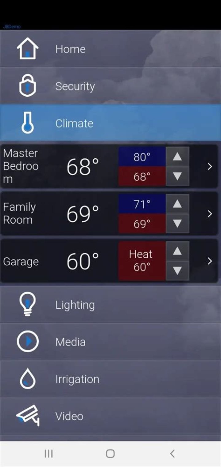 What are the screenshots of Elan home systems?