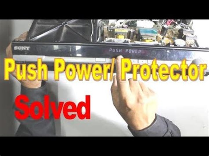 What causes push power protector in Sony DVD?