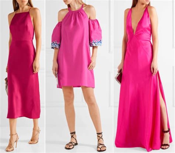 What color goes with a hot pink dress?