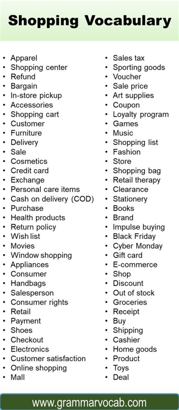 What is a fancy word for shopping?