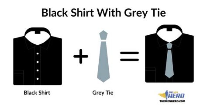 What tie looks good with a black shirt?