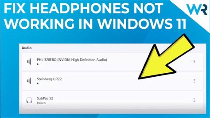 What to do if headphones are not working?