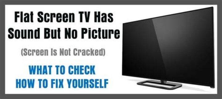 Why does my flat screen TV has sound but no picture?
