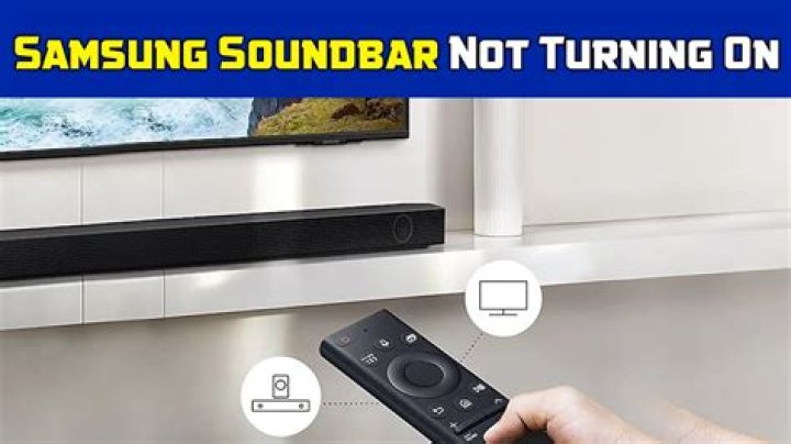 Why does my Samsung sound bar not work?