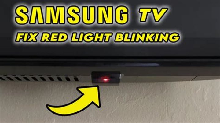 Why does my Samsung TV red light keep flashing?