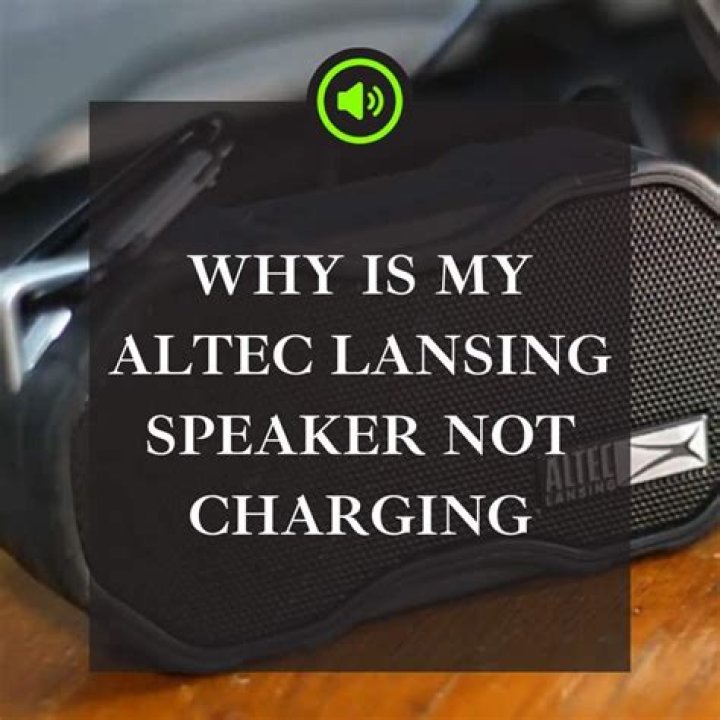 Why is my Altec Lansing not charging?