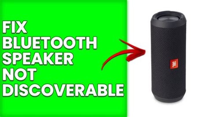 Why is my Bluetooth speaker not discoverable?