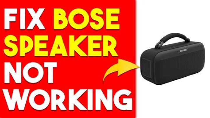 Why is my Bose speaker not working?