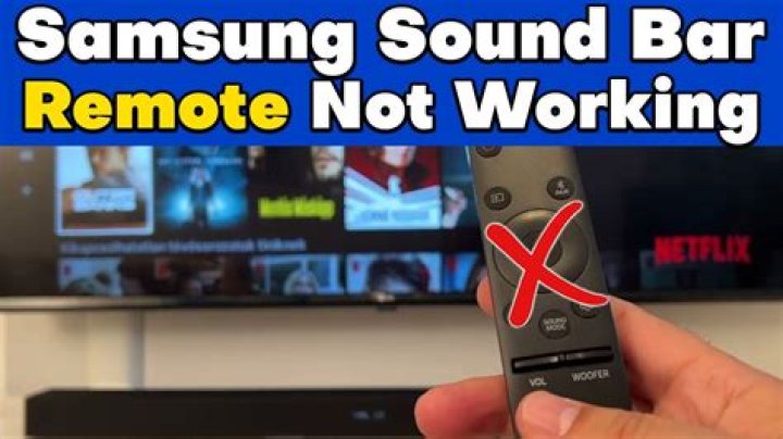 Why is my sound bar remote not working?