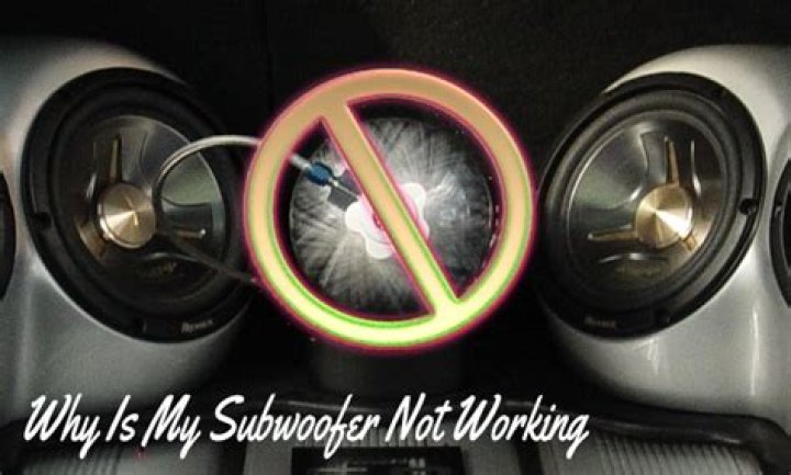 Why is my subwoofer not working on my VSX?